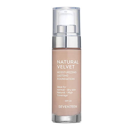 Product Seventeen Natural Velvet Longlasting Matte Foundation SPF20+ 30ml | Απόχρωση 07 Latte base image