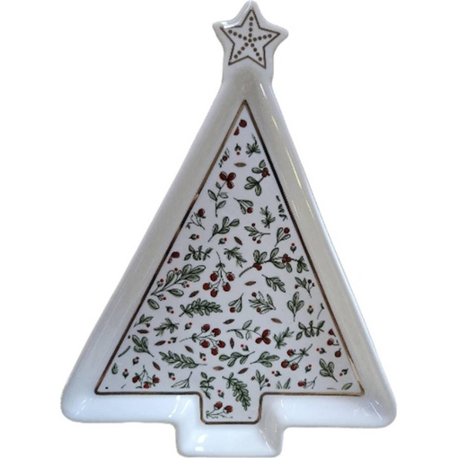 Product Christmas Flower Tree Plate Πιάτο Δέντρο Πορσελάνης 21.3×16cm base image