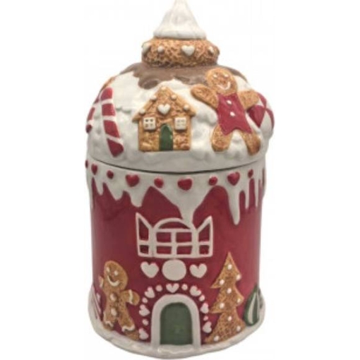 Product House Ceramic Jar With Lid Βάζο Με Καπάκι Κεραμικό 15x15x26cm base image