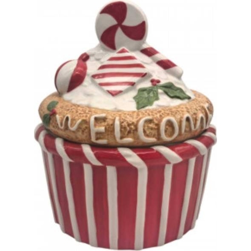 Product Candy Ceramic Jar With Lid Βάζο Με Καπάκι Κεραμικό 18x18x22cm base image