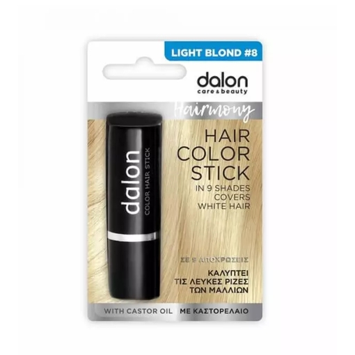 Product Dalon Hairmony Hair Color Stick για Λευκές και Άβαφες Ρίζες 4.5gr - 8 Ξανθό Ανοιχτό base image