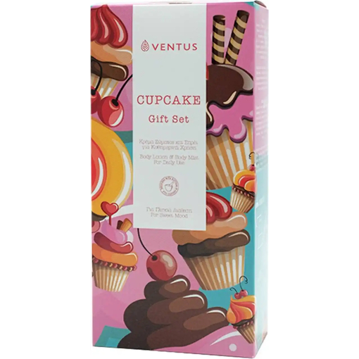 Product Ventus Cupcake Gift Box Σετ Περιποίησης Σώματος Body Lotion 250ml & Body Mist 100ml base image