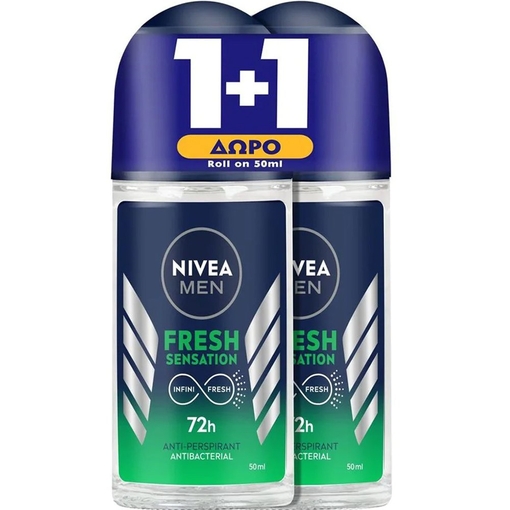 Product Nivea Deodorant Roll on Men/ Fresh Sensation 50ml 1+1 base image