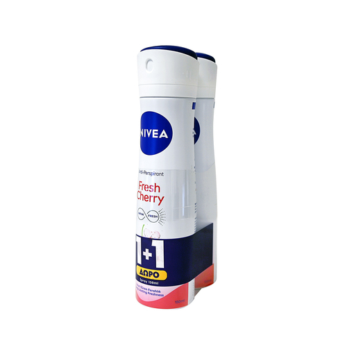 Product Nivea Fresh Cherry Body Deodorant for Women 150ml 1+1 base image