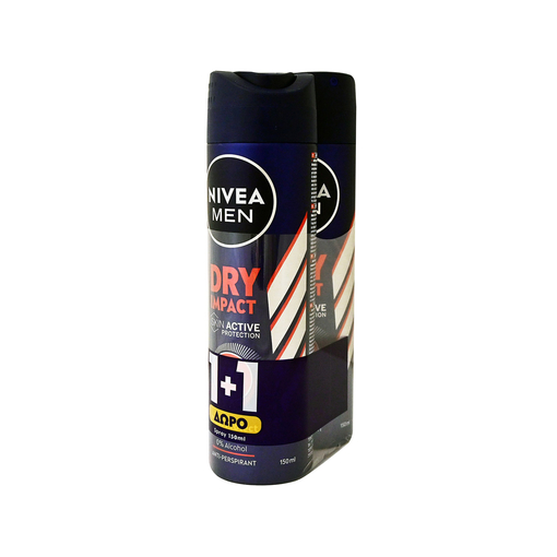 Product Nivea Men's Body Deodorant Men/ Dry Impact 150ml 1+1 base image