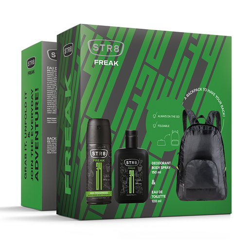 Product Str8 FR34K Set: Eau de Toilette 100ml + Deodorant Spray 150ml + Gift Backpack base image