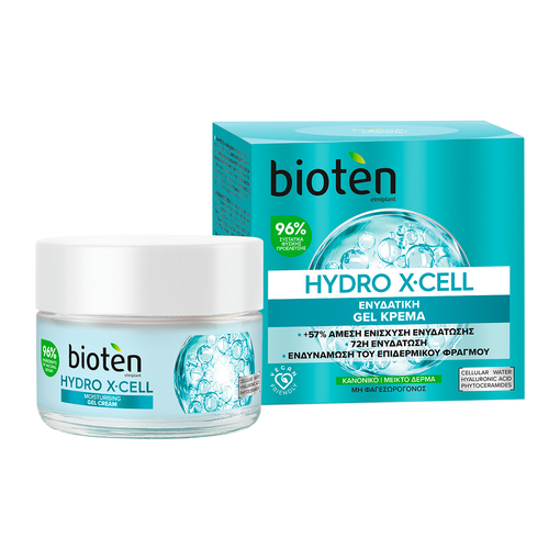 Product Bioten Hydro X-Cell Κρέμα Ημέρας για Κανονική/Μικτή Επιδερμίδα 50ml base image