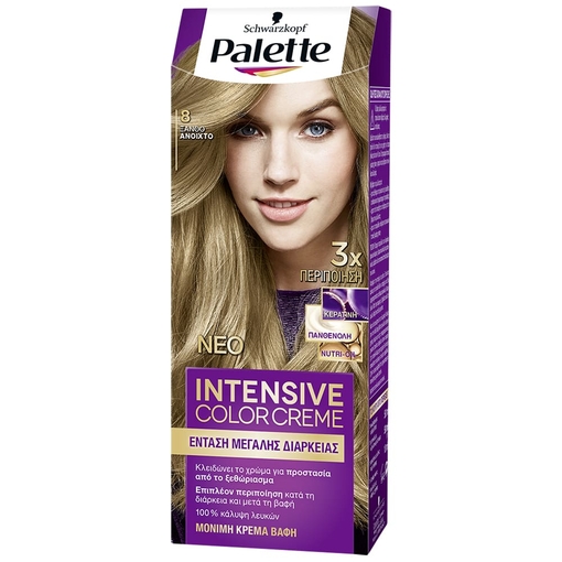 Product Schwarzkopf Palette Intensive Color Crème Semi-Set 50ml - No 8 Ξανθό Ανοιχτό base image