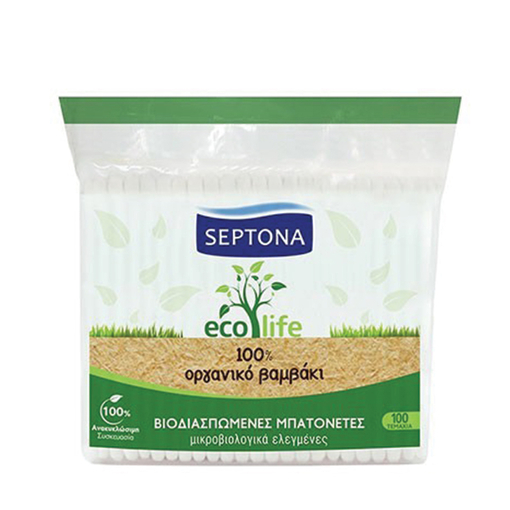 Product Septona Μπατονέτες Βιοδιασπώμενες Eco Lige σε Σακουλάκι 100τμχ base image