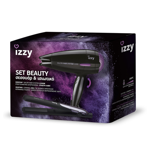 Product Izzy Beauty Set Travel: Σεσουάρ+Ισιωτικό base image