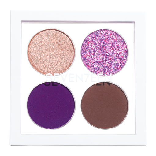 Product Seventeen – Vibrant Eyes Quad Palette Purple Pop
 base image