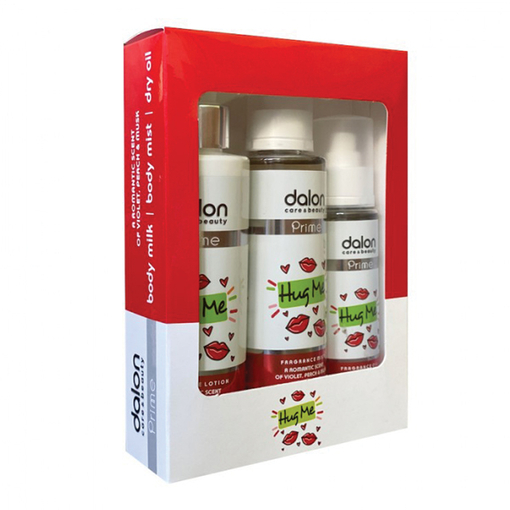 Product Dalon Prime Gift Box Hug Me Set: Body Milk 200ml + Body Mist 100ml + Body Oil 200ml base image