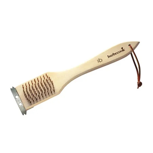 Product Barbecook BBQ Cleaning Brush Bronze with Wooden Handle 31cm. base image