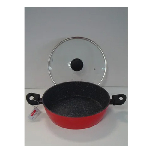 Product Marblestone Saucepot Shaped Φ30cm Red base image