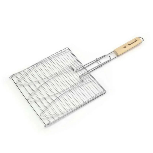 Product Barbecook Fish Grilling Rack 3 Positions With Wooden Handle 28x28cm Silver base image