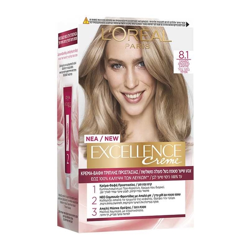 Product L'Oreal Excellence Crème Βαφή Μαλλιών 48ml - No 8.1 Ξανθό Ανοιχτό Σαντρέ base image