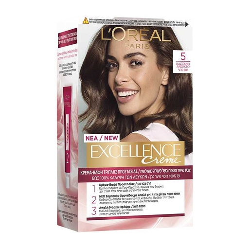 Product L'Oreal Excellence Crème Βαφή Μαλλιών 48ml - No 5.0 Καστανό Ανοιχτό base image