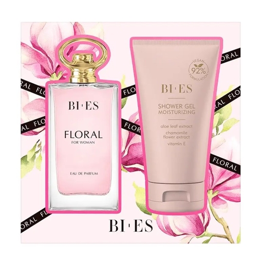 Product BI-ES Floral Γυναικείο Σετ Δώρου 2τμχ: Eau de Parfum 90ml + Shower Gel 150ml base image