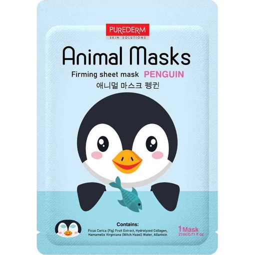 Product Purederm Animal Mask Penguin Firming Sheet Mask Μάσκα Προσώπου Για Σύσφιξη 21ml base image