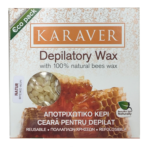 Product Karaver Καυτό Αποτριχωτικό Κερί 250gr Πέρλες - Φυσικό base image