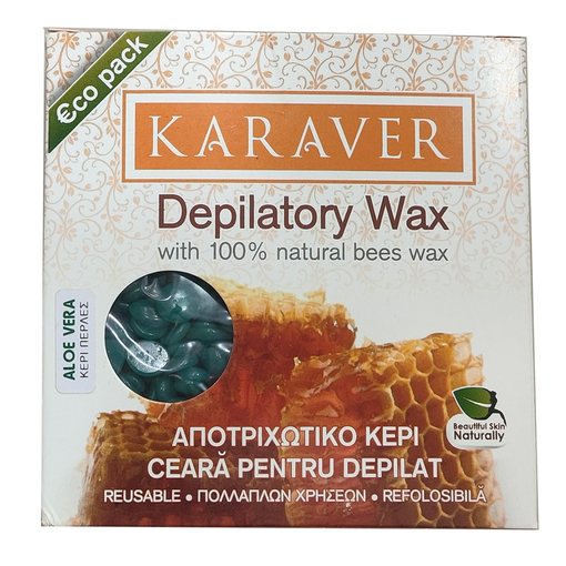 Product Karaver Καυτό Αποτριχωτικό Κερί 250gr Πέρλες - Αλόη base image