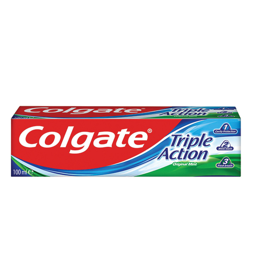 Product Colgate Triple Action Οδοντόκρεμα Με Γεύση Μέντα 100ml base image