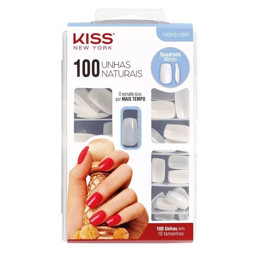 Product Kiss 100 Full Cover Nails Medium 100Ps12 Active Square base image