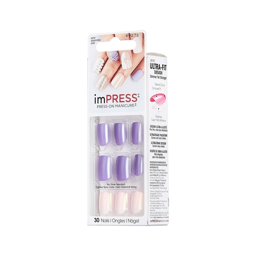 Product KISS Impress Press-On Manicure | Απόχρωση Λιλά/Ροζ base image