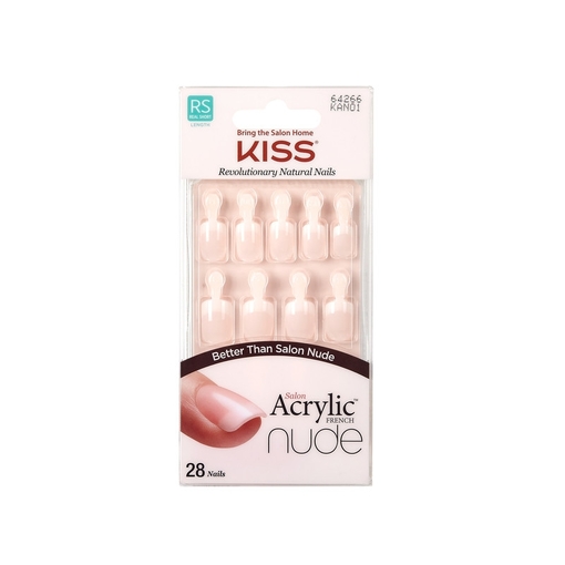 Product Kiss Τεχνητά Νύχια Γαλλικού Μανικιούρ Nude Μικρό Μέγεθος Τετράγωνα base image