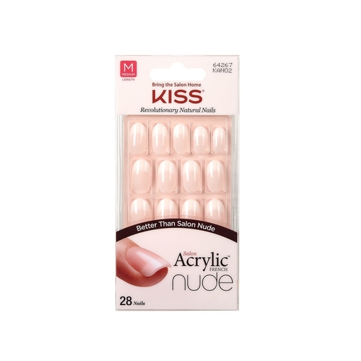 Product Kiss Τεχνητά Νύχια Γαλλικού Μανικιούρ Nude Μεσαίο Μέγεθος Οβάλ base image