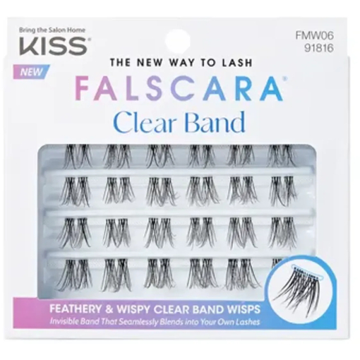 Product Kiss Products Falscara False Eyelashes 24pc - Clear base image