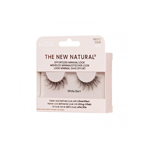 Product Kiss the New Natural White Shirt False Adhesive Lashes Single Pair 01 base image