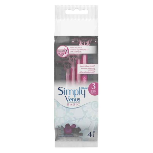 Product Gillette Venus Simply Basic Disposable Razors 4-Pack base image