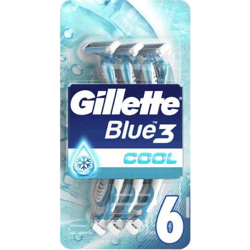 Product Gillette Blue 3 Plus Cool Disposable Razors 6pcs base image