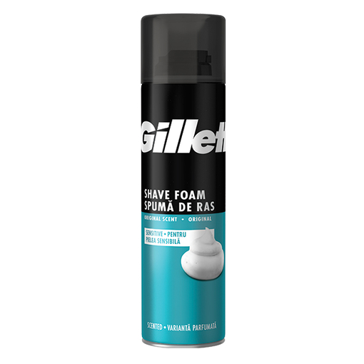Product Gillette Classic Sensitive Skin Αφρός Ξυρίσματος για Ευαίσθητο Δέρμα 200ml base image