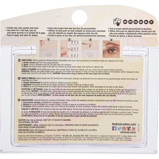 Product Andrea Stacked Individual Eye Lashes Flair Long Black base image