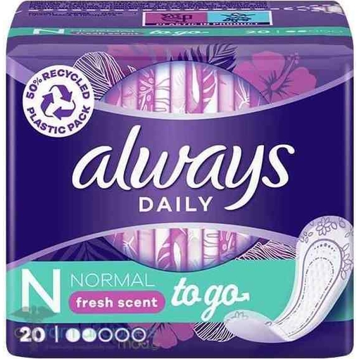 Product Always Σερβιετάκια Dailies To Go Normal - 20τμχ base image