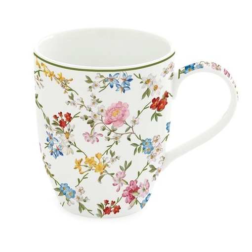 Product Easy Life Κούπα Garden Dreams 350ml Λευκή με Πολύχρωμα Λουλούδια Πορσελάνη base image