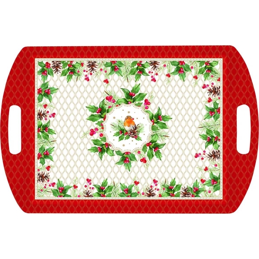 Product Easy Life Christmas Berries Serving Tray With Handles 52 X 35cm base image