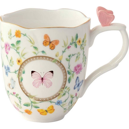 Product R2S Porcelain Mug Dancing Butterflies 350ml 350ml White base image