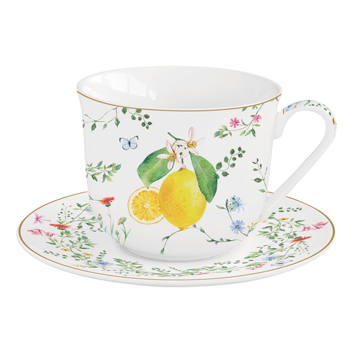 Product Fleurs Citrons Porcelain Breakfast Cup 400ml base image