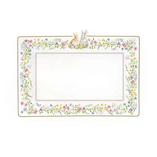 Product Easy Life Happy Easter Porcelain Platter 36x24cm White base image