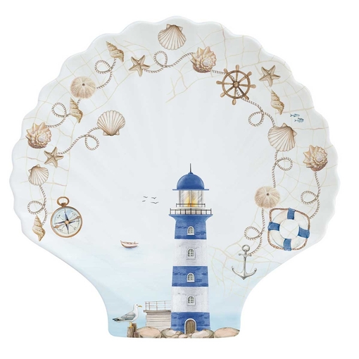 Product Easy Life Blue Lighthouse Πιάτο 28x27cm base image