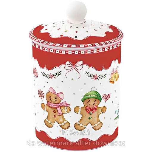 Product Easy Life Sweet Christmas Βάζο Με Καπάκι Πορσελάνης 11.5x18cm base image