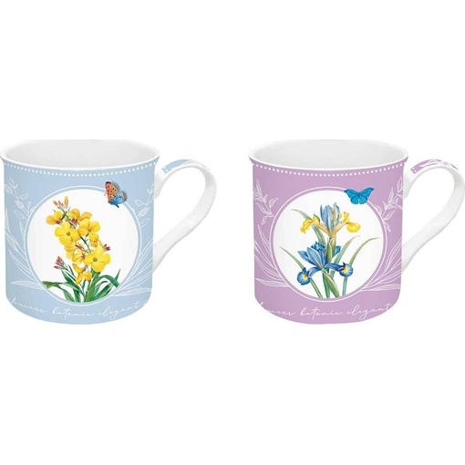 Product Easy Life Royal Blossom Porcelain Mug Set (2) 8x10cm 300ml White base image
