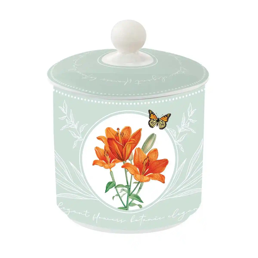 Product Easy Life Βάζο Με Καπάκι Πορσελάνης Royal Blossom 10.5x10.5x13cm 750ml Πράσινο base image