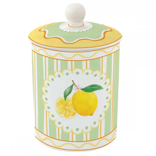 Product Easy Life Βάζο Με Καπάκι Πορσελάνης Fruit Mania 11.5x11.5x18cm 1.3L Πολύχρωμο base image