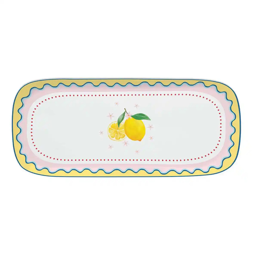 Product Easy Life Πιατέλα Παραλληλόγραμμη Πορσελάνης Fruit Mania 40x17.5cm Πολύχρωμο base image