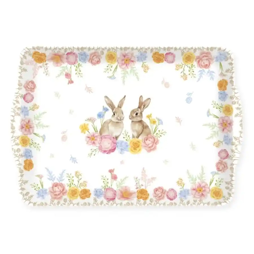 Product Easy Life Très Jolie Melamine Serving Tray 33x22cm White-Pastel base image