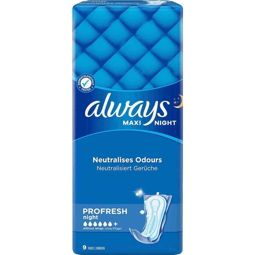 Product Always Σερβιέτες Maxi Night Profresh - 9τμχ base image